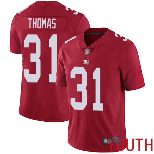 Youth New York Giants #31 Michael Thomas Red Limited Red Inverted Legend Football NFL Jersey->youth nfl jersey->Youth Jersey